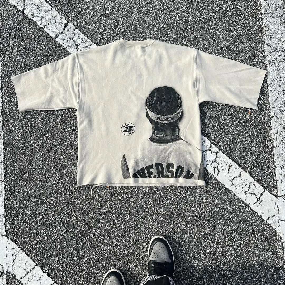 High street loose casual hip-hop couple tops shirts