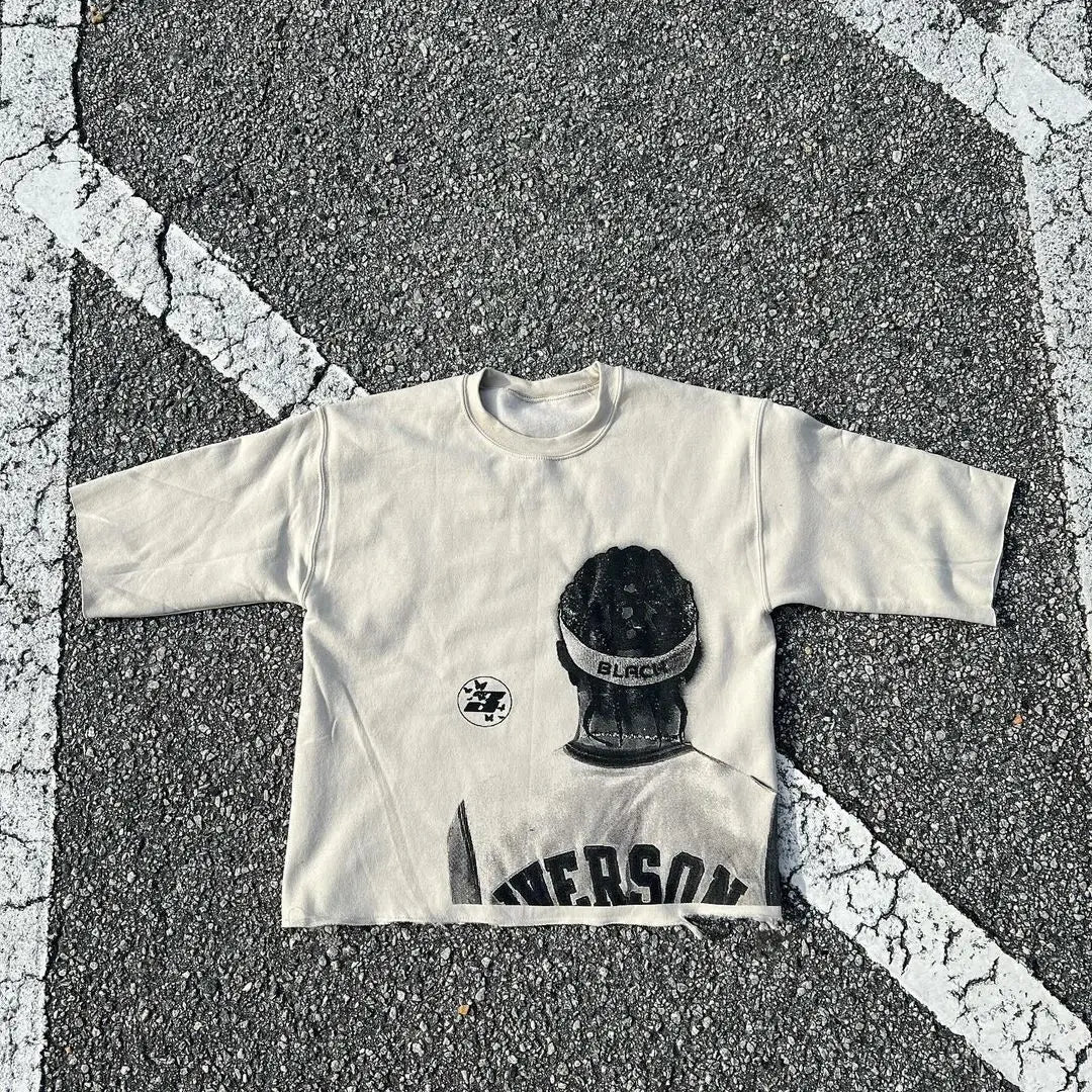 High street loose casual hip-hop couple tops shirts