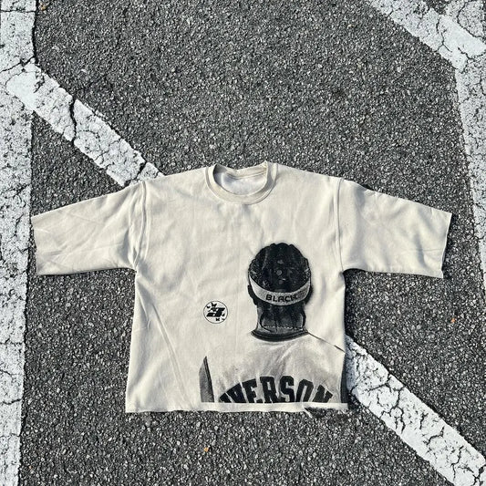 High street loose casual hip-hop couple tops shirts