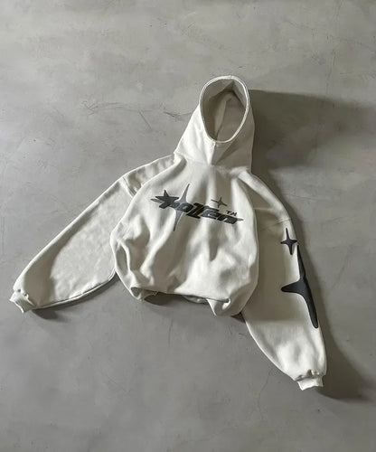 Retro Gothic Oversized Boxy Hoodie