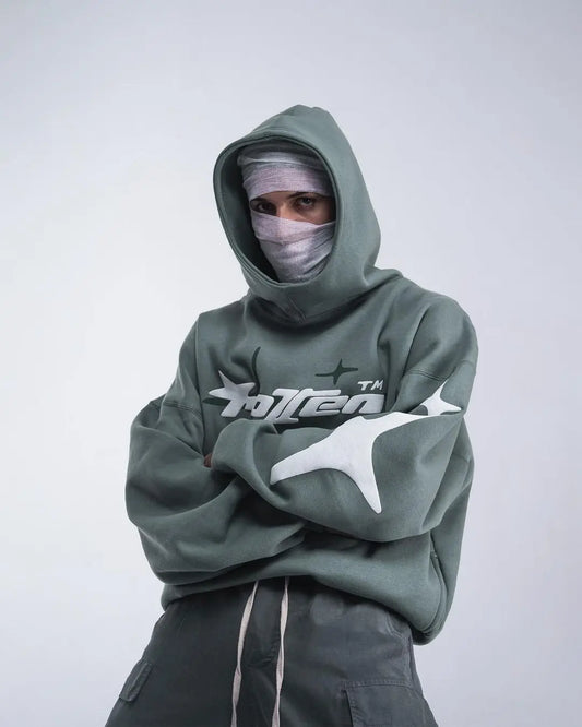 Retro Gothic Oversized Boxy Hoodie