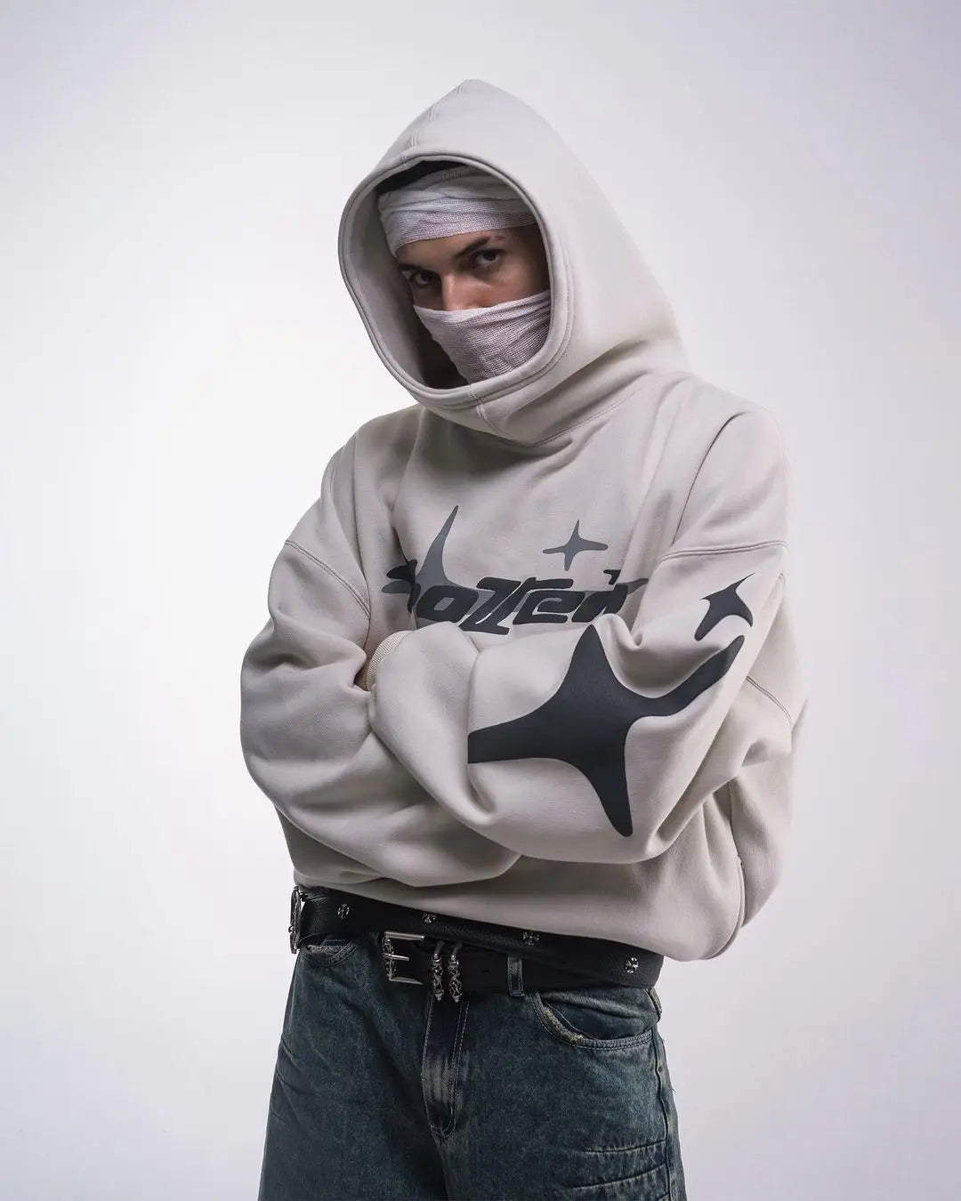Retro Gothic Oversized Boxy Hoodie